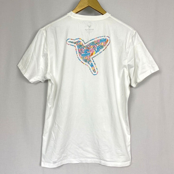 Birddogs T Shirt Mens Large White Bird Graphic Multicolor Neon Short Sleeve - Picture 1 of 9